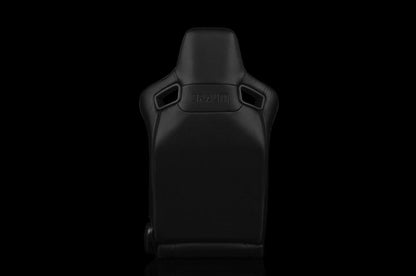 BRMBRR1X-BDDGS Braum Elite-X Series Sport Seats - Black Diamond (Double Grey Stitching / Black Piping) Pair - Universal,