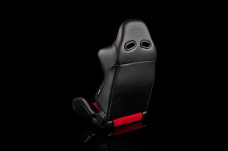 BRMBRR2-BKRD Braum Advan Series Racing Seat (Black & Red) - Universal,