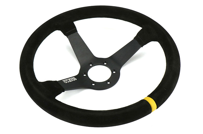 SPR015R345MSN Sparco R 345 Black Suede Steering Wheel - Universal,