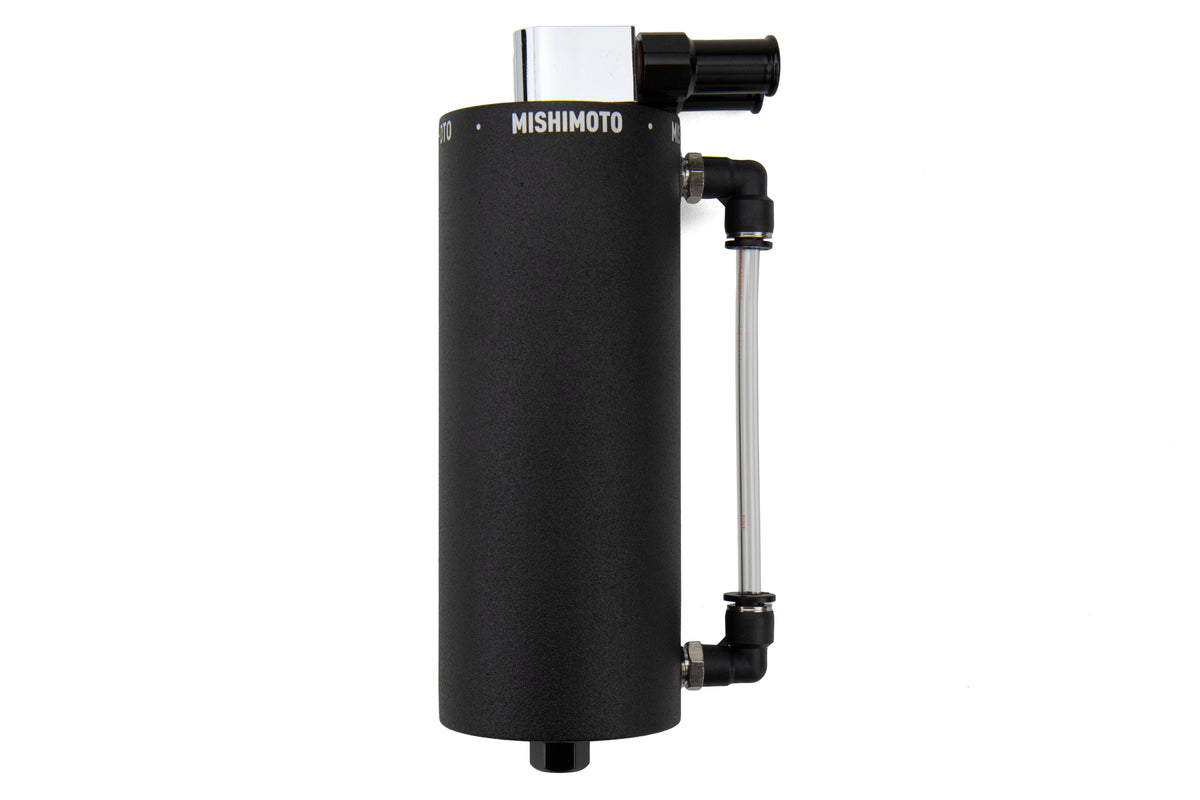 MIMMMOCC-SAWBK Mishimoto Wrinkle Small Aluminum Oil Catch Can - Universal-Black,