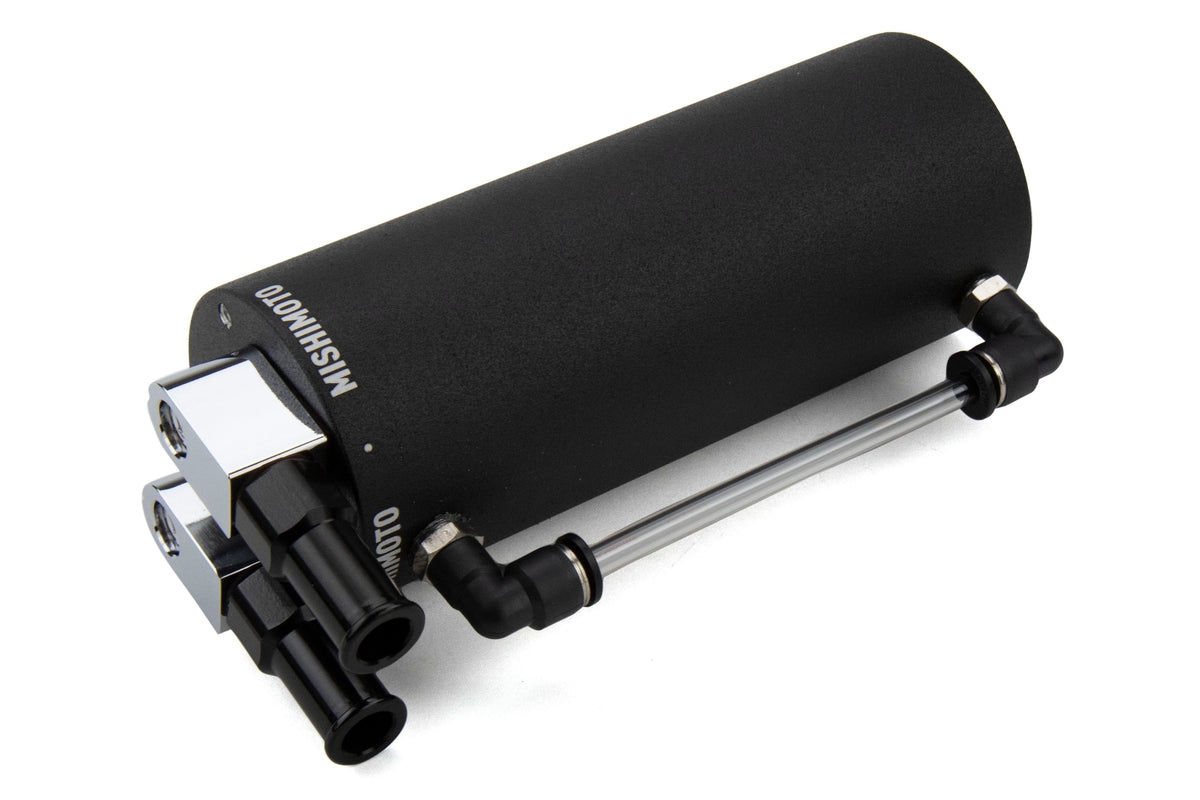 MIMMMOCC-SAWBK Mishimoto Wrinkle Small Aluminum Oil Catch Can - Universal-Black,