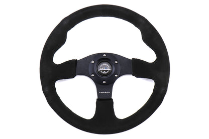 NRGRST-012S NRG Race Style Suede Steering Wheel 320mm w/ Black Stitching - Universal,
