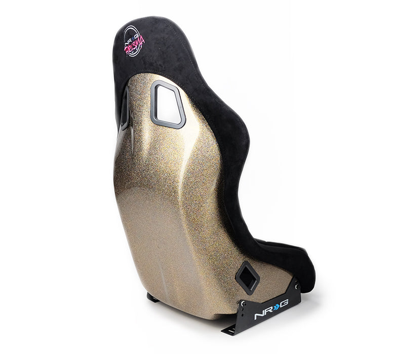 NRGFRP-303BK-ULTRA NRG Innovations FRP Bucket Seat ULTRA Edition with peralized back, Black alcantara material(medium),