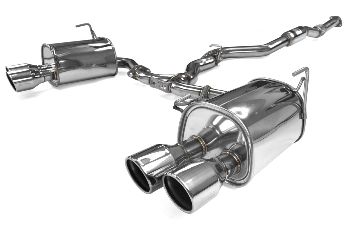 INVHS15STIG3S Invidia 15+ Subaru WRX/STI 4Dr Q300 Twin Outlet Rolled Stainless Steel Quad Tip Cat-Back Exhaust,