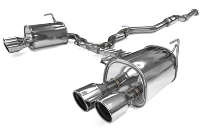 INVHS15STIG3S Invidia 15+ Subaru WRX/STI 4Dr Q300 Twin Outlet Rolled Stainless Steel Quad Tip Cat-Back Exhaust,