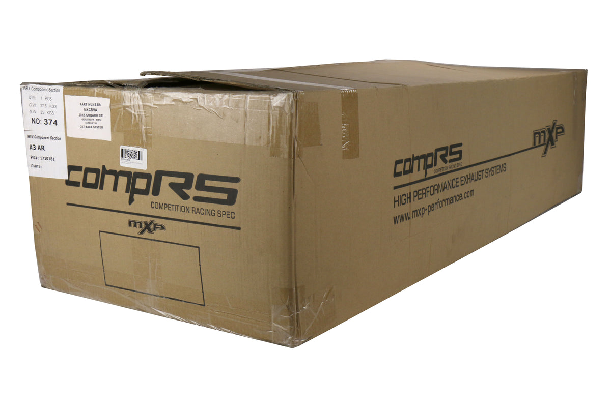 MXPMXCRVA MXP Comp RS Catback Exhaust - 2015+ WRX / 2015+ STI-Stainless Steel,