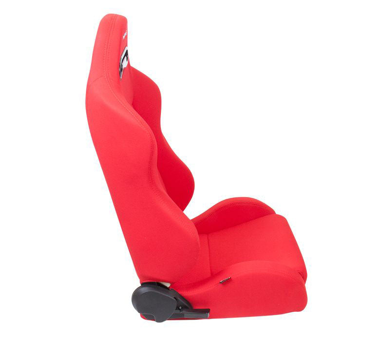 NRGRSC-210L/R NRG Innovations Type-R Cloth Sport Seat Red w/ Red Stitch w/ logo,