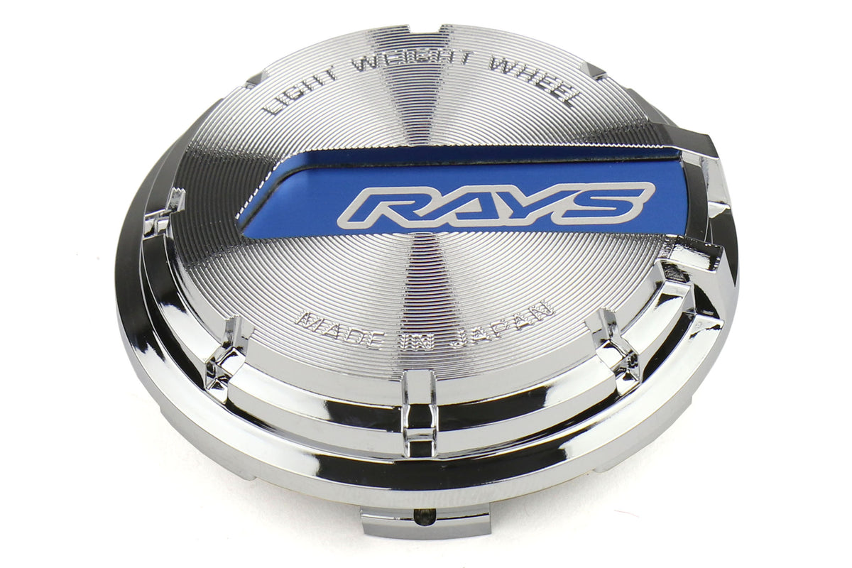 GRAWCGLBLCH Rays Gram Lights 57CR / 57DR GL Center Cap-Blue-Chrome,