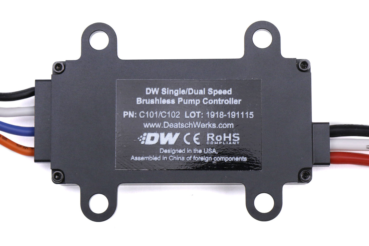 DET9-441-C102-0900 DeatschWerks DW440 440lph Brushless Fuel Pump w/ Dual Speed Controller - Universal,