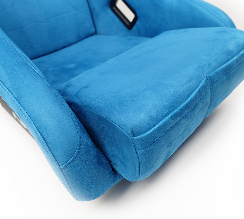 NRGFRP-303BL-ULTRA NRG Innovations FRP Bucket Seat ULTRA Edition with peralized back, Blue Alcantara material,