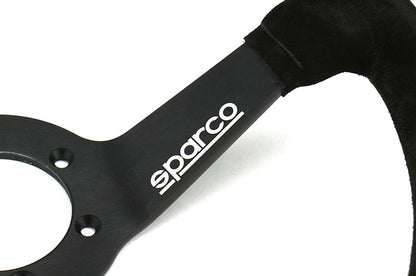 SPR015R345MSN Sparco R 345 Black Suede Steering Wheel - Universal,