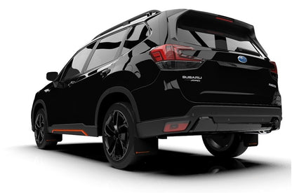 RALMF52-UR-BLK/OR Rally Armor UR Mudflaps - 2019+ Forester-Black Mud Flap with Orange Logo,