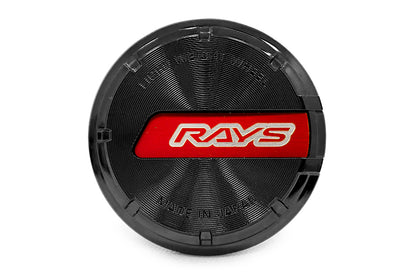 GRAWCGLRDBK Rays Gram Lights 57CR / 57DR GL Center Cap-Black - Black-Red,