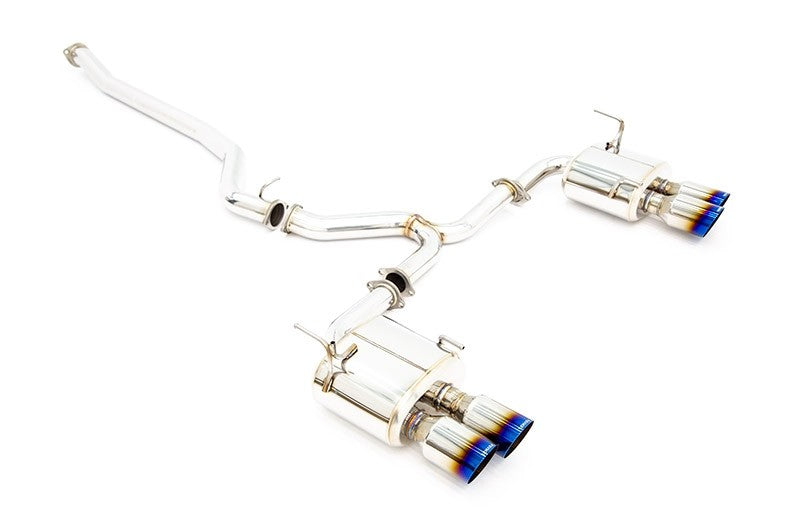 REMRK-C4076S-01T Remark 4" Quad Exhaust - 2015+ WRX / STI-Burnt Titanium Tips-Non-Resonated,