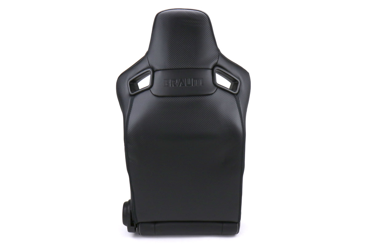 BRMBRR1X-BDDWS Braum Elite-X Series Racing Seats Diamond Edition White Piping Pair - Universal,