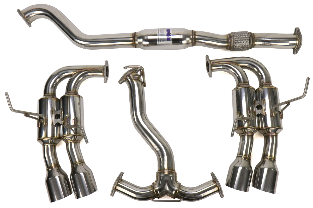 INVHS15STIGM4SS Invidia Gemini (R400) Quad Tip Exhaust - 2015+ WRX / 2015+ STI-Stainless Steel,