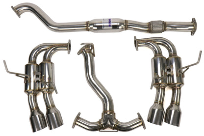 INVHS15STIGM4SS Invidia Gemini (R400) Quad Tip Exhaust - 2015+ WRX / 2015+ STI-Stainless Steel,