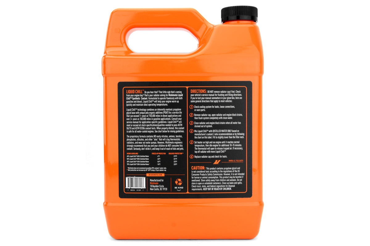MIMMMRA-LC-FULLF Mishimoto Liquid Chill Synthetic Engine Coolant, Full Strength 1 Gal. - Universal,