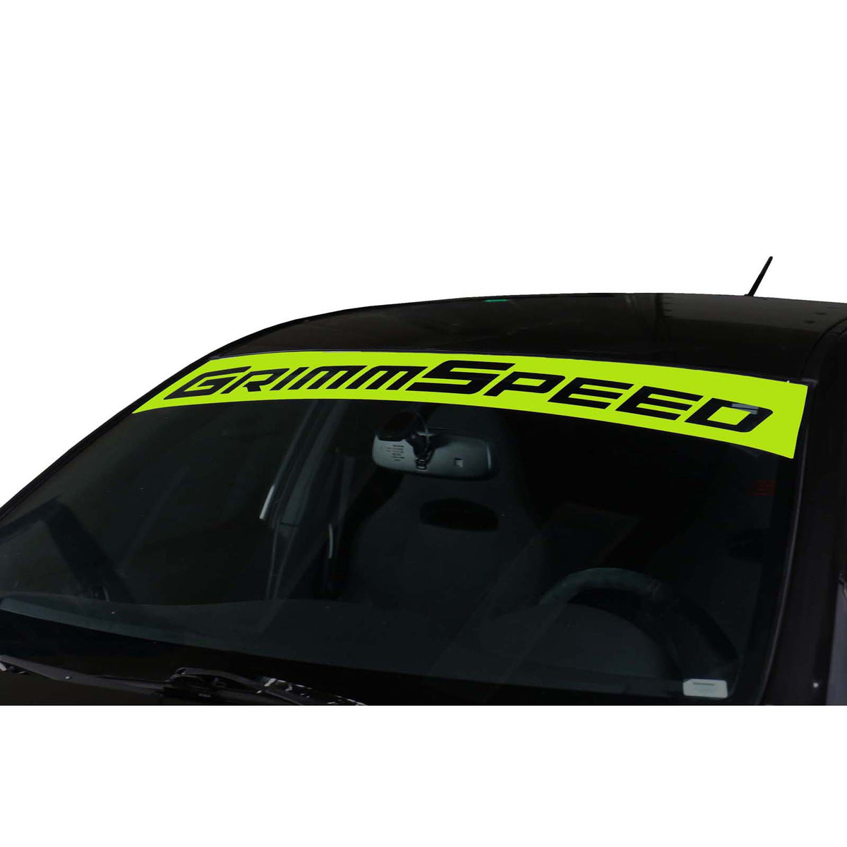 GRM111045 GrimmSpeed Windshield Banner Neon Green Universal,
