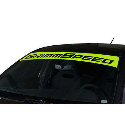 GRM111045 GrimmSpeed Windshield Banner Neon Green Universal,