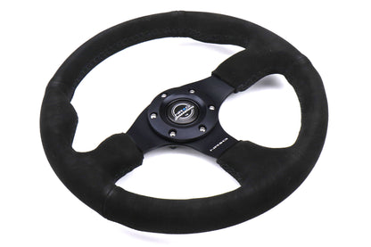 NRGRST-012S NRG Race Style Suede Steering Wheel 320mm w/ Black Stitching - Universal,