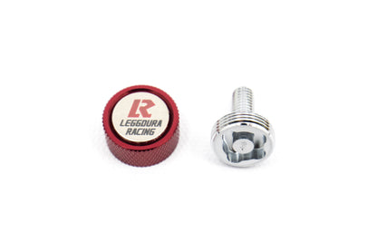 KICWKPLBR Project Kics Leggdura Racing 2pc License Plate Lock Bolts - Universal-Red,