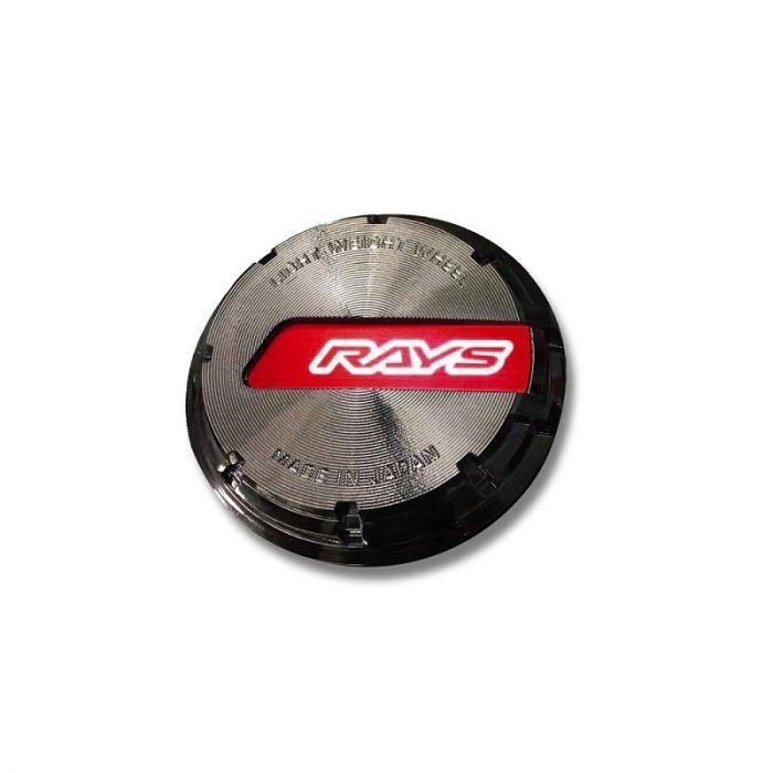 GRAWCGLRDBK Rays Gram Lights 57CR / 57DR GL Center Cap-Black - Black-Red,