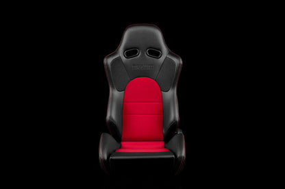 BRMBRR2-BKRD Braum Advan Series Racing Seat (Black & Red) - Universal,