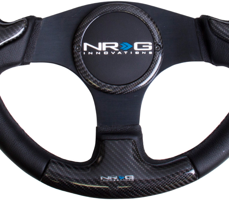 NRGST-014CFBK NRG 350mm carbon fiber steering wheel Black Frame With Black Stitching - Universal,