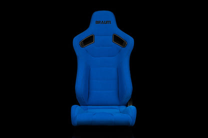 BRMBRR1-UFBS Braum Elite Series Sport Seats - Blue Cloth (Black Stitching) Pair - Universal,