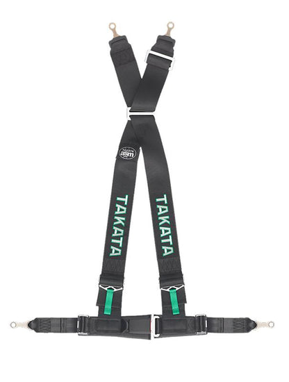 TAK70003-0 Takata 4 point Street Belt 3" w/ ASM (Black) - Universal,
