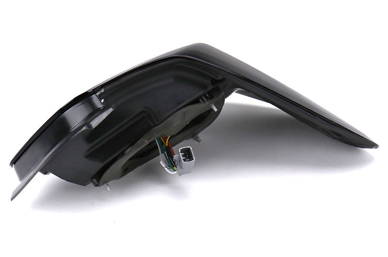 SCDLT-WRX15BBLED-SQ-TM Spec-D Sequential LED Tail Lights - 2015+ WRX / STI-Glossy Black-Tinted Lens-White LED Bar,