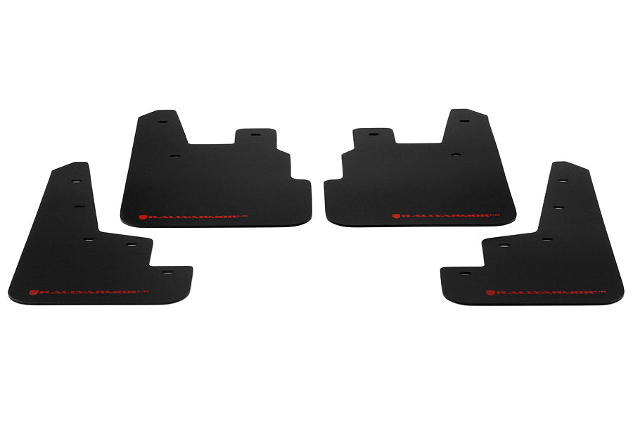 RALMF28-UR-BLK/RD Rally Armor Mud Flaps - 2014+ Forester-Black Mud Flap with Red Logo,