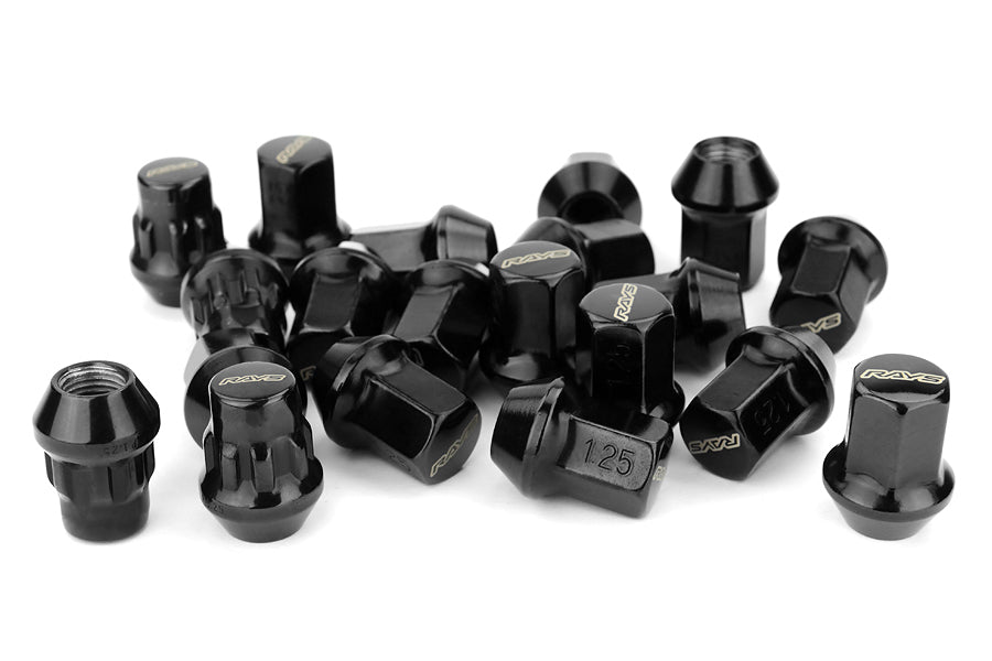 VLKW1712125B Rays Lug Nuts 17Hex Lock & Lug Nut-Black,