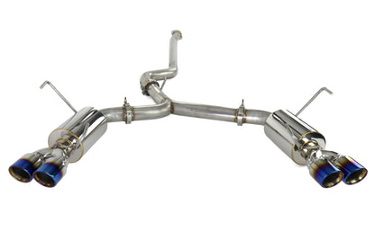 ETS200-30-EXH-012 ETS Catback Exhaust System - 2015+ WRX / STI-Muffled-No Resonator-Blue Tips,