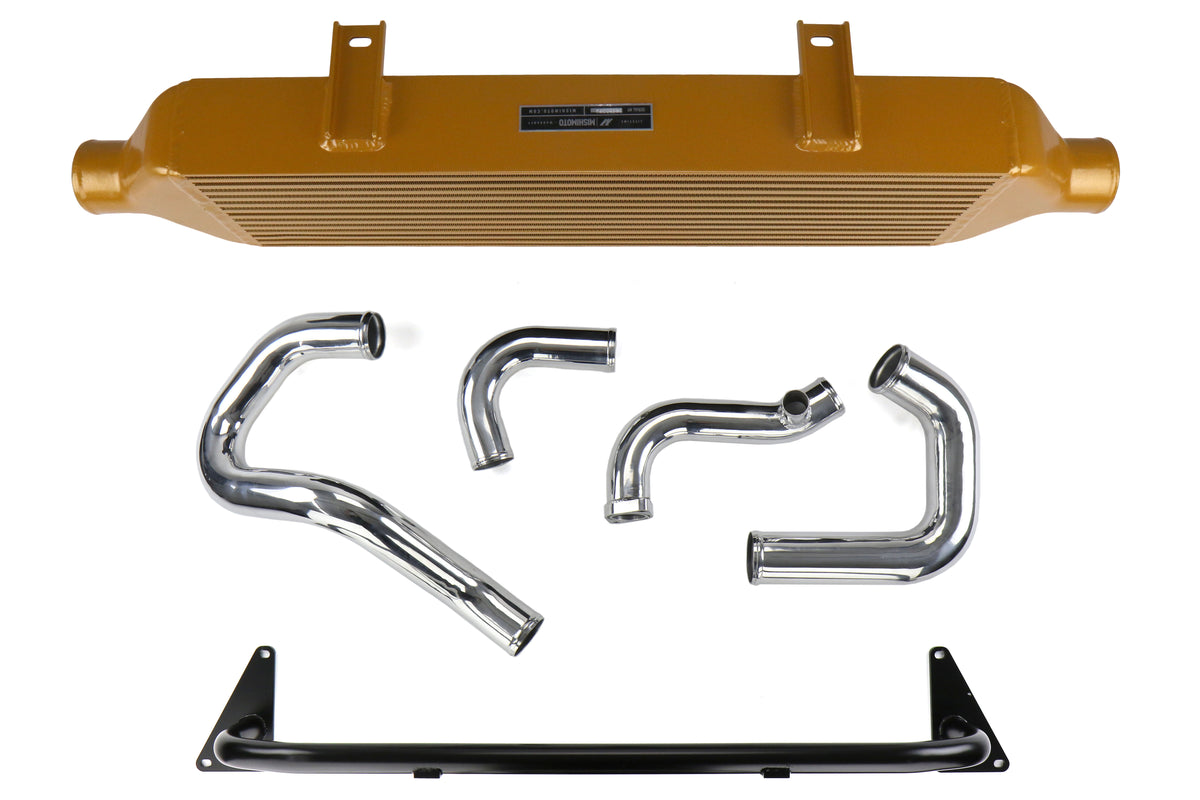 MIMMMINT-WRX-15G Mishimoto Performance Front Mount Intercooler Kit - 2015+ WRX-Polished Piping Gold Intercooler,