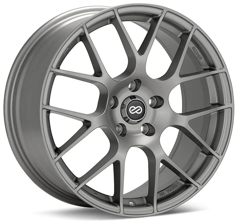 SKU: 467-885-8045GM,,Enkei Raijin 18x8.5 45mm Offset 5x100 72.6mm Bore Titanium Gray Wheel,