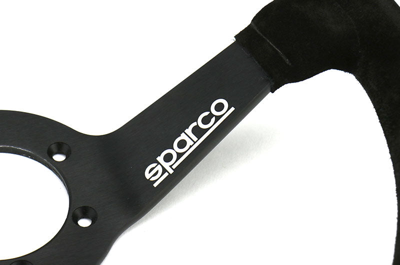 SPR015R345MSN Sparco R 345 Black Suede Steering Wheel - Universal,