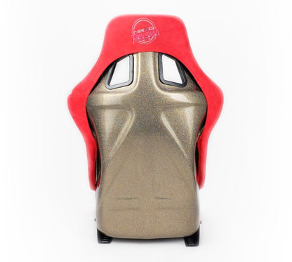 NRGFRP-302RD-ULTRA NRG Innovations FRP Bucket Seat ULTRA Edition with pearlized back, Red Alcantara material,