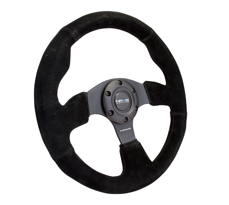 NRGRST-012S NRG Race Style Suede Steering Wheel 320mm w/ Black Stitching - Universal,