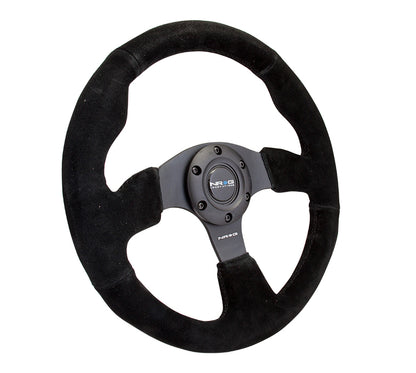 NRGRST-012S NRG Race Style Suede Steering Wheel 320mm w/ Black Stitching - Universal,